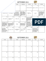 September Calendar