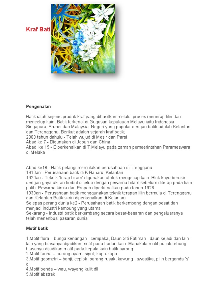 Kraf Batik Pdf