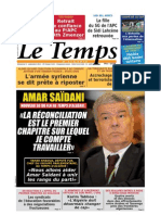 Le Temps d Algerie Du 01.09.2013