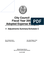 FY 2007 City Council Adopted Expense Budget Schedule C