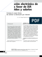 Ifile - Revistas Paf - 2011 - 521 - Devolución Electrónica de Saldo A Favor de ISR de Sueldos y Salarios. Conozca La Nueva Forma de Solicitar La Devolución Por Internet