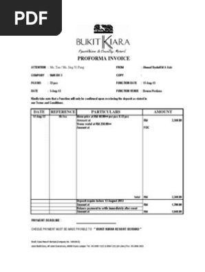 Proforma Invoice