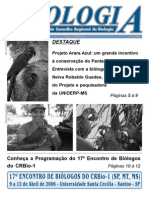 2006. Entrevista Jornal Do Cons. Reg. de Biologia