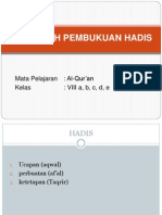 Sejarah Pembukuan Hadis