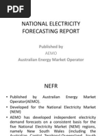 National Electricity Forecasting Report: Published by Australian Energy Market Operator