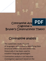 Contrastive Analysis, Cognitive & Bruner's Constructivist Theory
