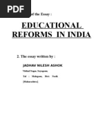 Download Edu Reforms in India by Jadhav Nilesh Ashok SN16468331 doc pdf