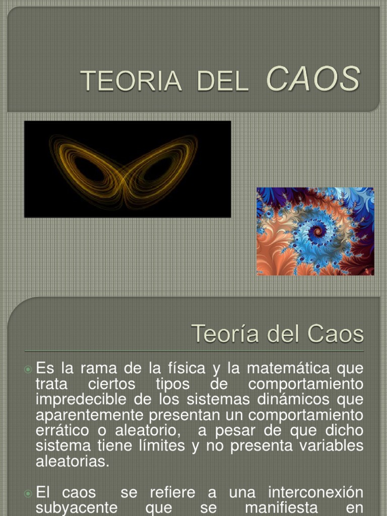 TEORIA DEL CAOS.pptx Teoría del caos Atractor