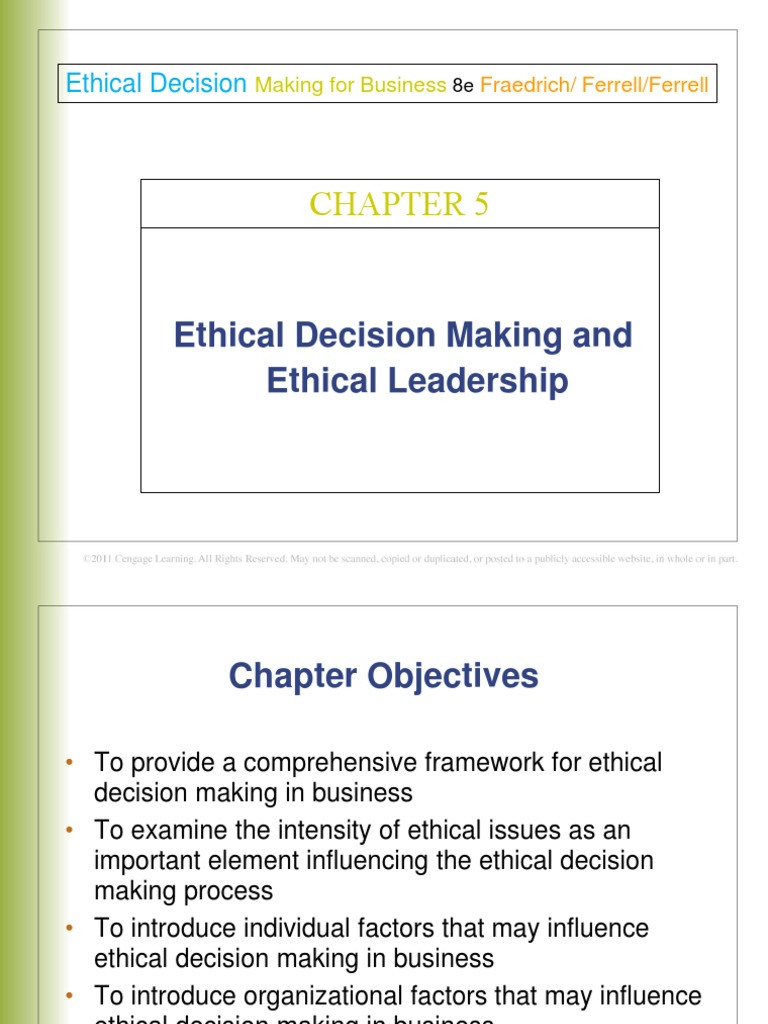Ethical Decision Making and Ethical Leadership | PDF | Leadership ...