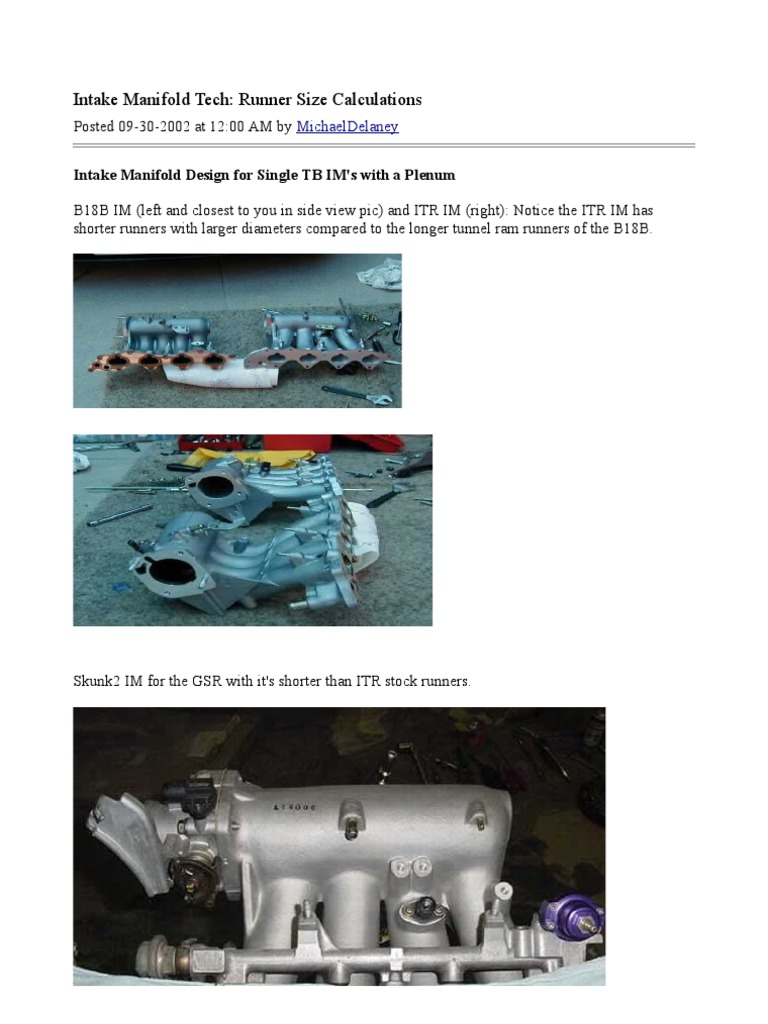 Intake Pulse Calculation PDF Turbocharger Resonance
