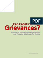 Can Cadets Write Grievances?