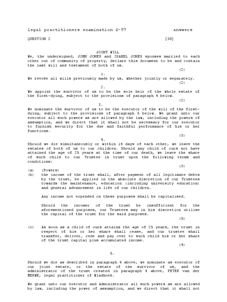 Joint Will and Estate Administration Guide | PDF | Will And Testament ...