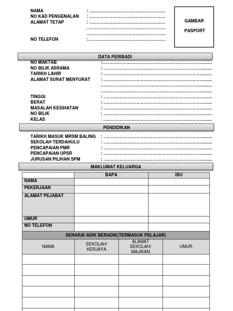 Biodata | PDF