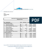 Presupuesto Hidrosanitario Mano de Obra PDF