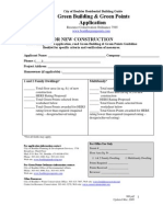 Green Building & Green Points Application: For New Construction