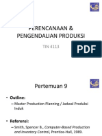 Master Production Scheduling (MPS) & Jadwal Produksi Induk