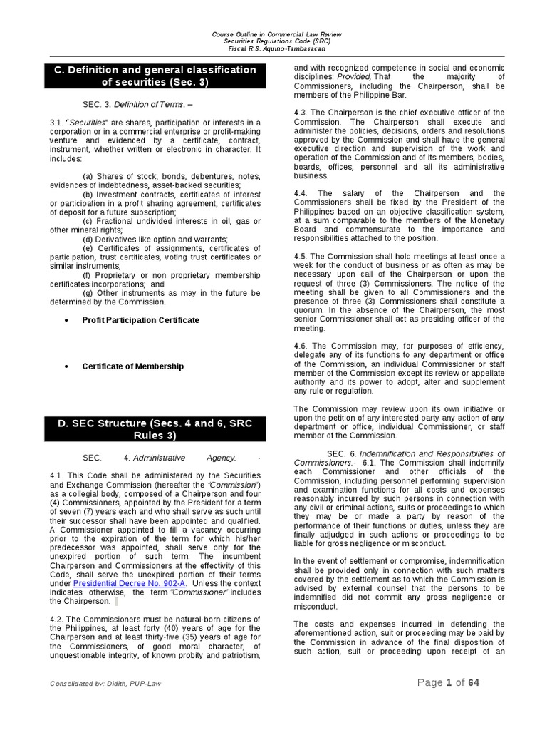 Securities and Regulations Code | PDF | Stocks | Securities (Finance)