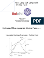 Power Generation Using Multi Component Working Fluids