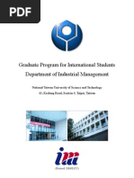 Graduate Program For International Students Department of Industrial Management