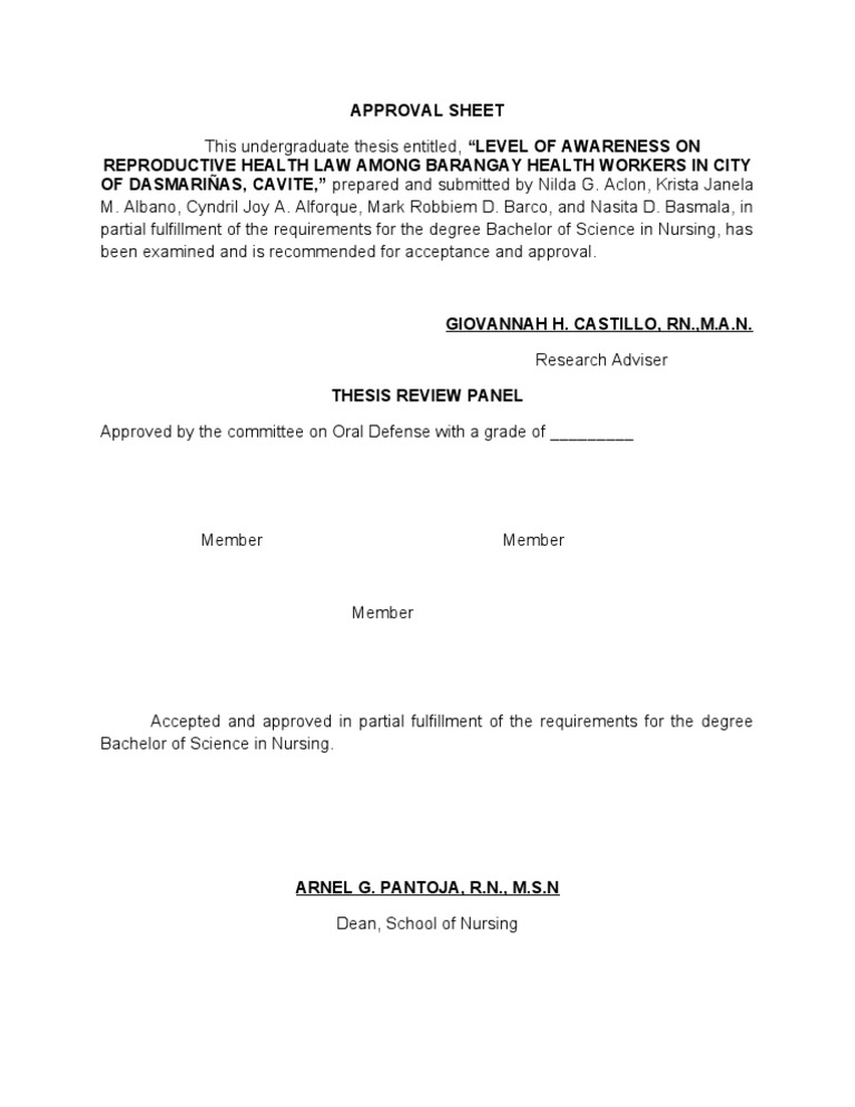 Approval Sheet | PDF