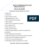 Department of Periodontics and Implantology Final Year BDS: Chapter: Trauma From Occluson