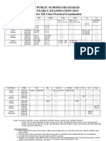 Delhi Public Schoolghaziabad Half Yearly Examination-2013 Schedule For XII Class Practical Examination