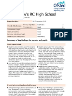 ST Matthew's RC High School: Summary of Key Findings For Parents and Pupils