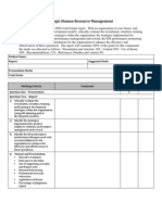 Strategic Human Resource Management Assignment Format