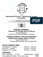 British National Honey Show 2013 Schedule A4