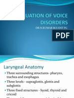 Evaluation of Voice Disorders