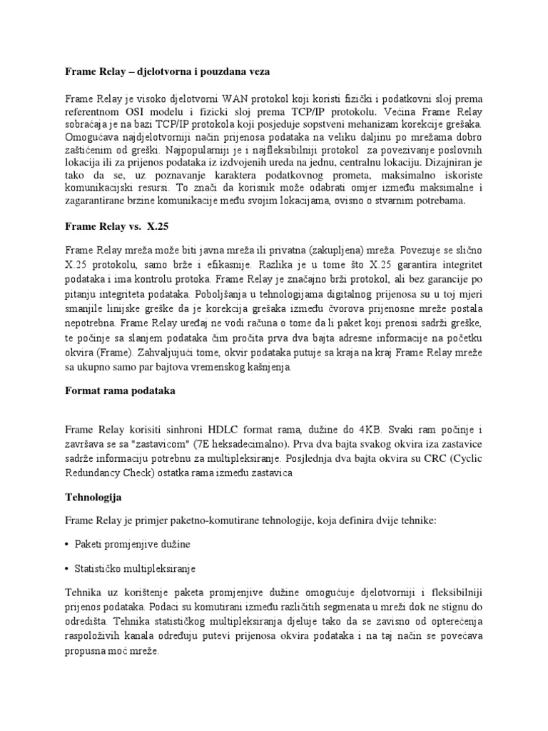 Frame Relay | PDF