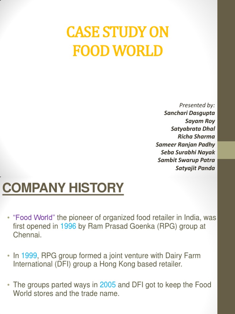 food world case study solution ppt