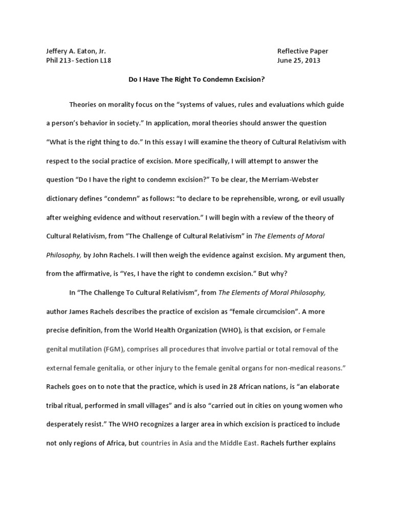 Argumentative essay on female circumcision should be abolished image