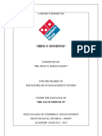 "HRM at Dominos": A Project Report On