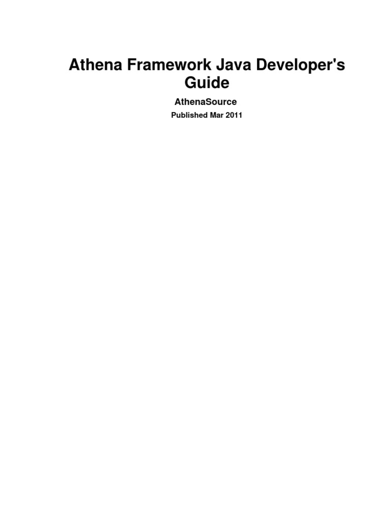 Athena Java Dev Guide | PDF | Areas Of Computer Science | Data