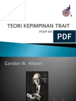 Teori Kepimpinan Trait