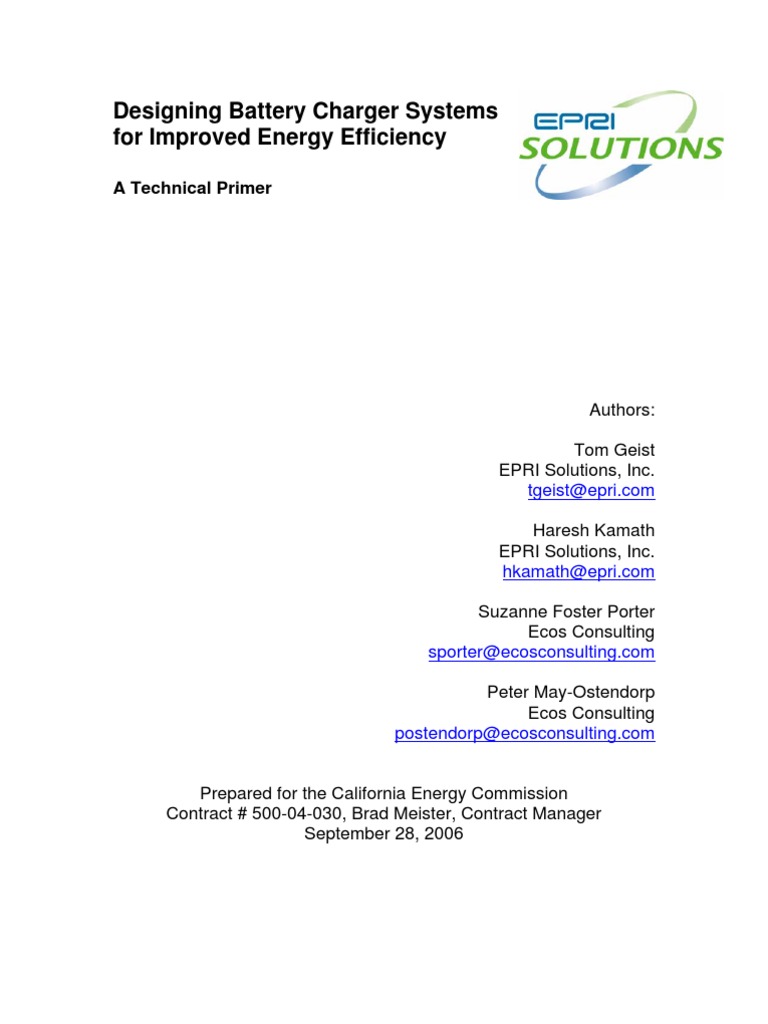 Battery Charger System Efficiency Guide | PDF