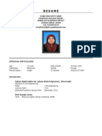 Resume: Khadijah Binti Saad Kampung Sungai Dedap 06800 Kota Sarang Semut Kedah Darul Aman Tel: 0134637153