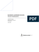 Blended Learning Design:: Five Key Ingredients