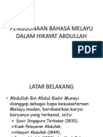 Penggunaan Bahasa Melayu Dalam Hikayat Abdullah