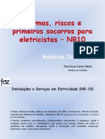 NR10 eletricistas riscos primeiros socorros