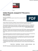 Indian Exports Jumped 6.7 P..