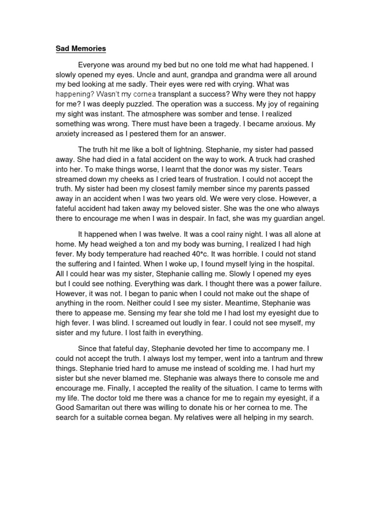 Memory writing examples picture