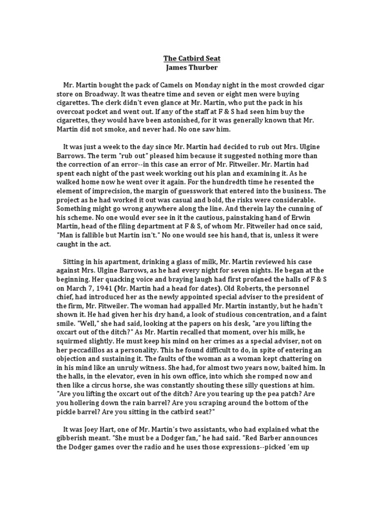 The Catbird Seat PDF