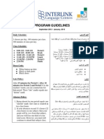 Program Guidelines. Sep 2013 - Jan 2014