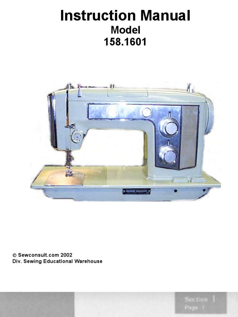 Manual 16011 PDF Sewing Machine Sewing