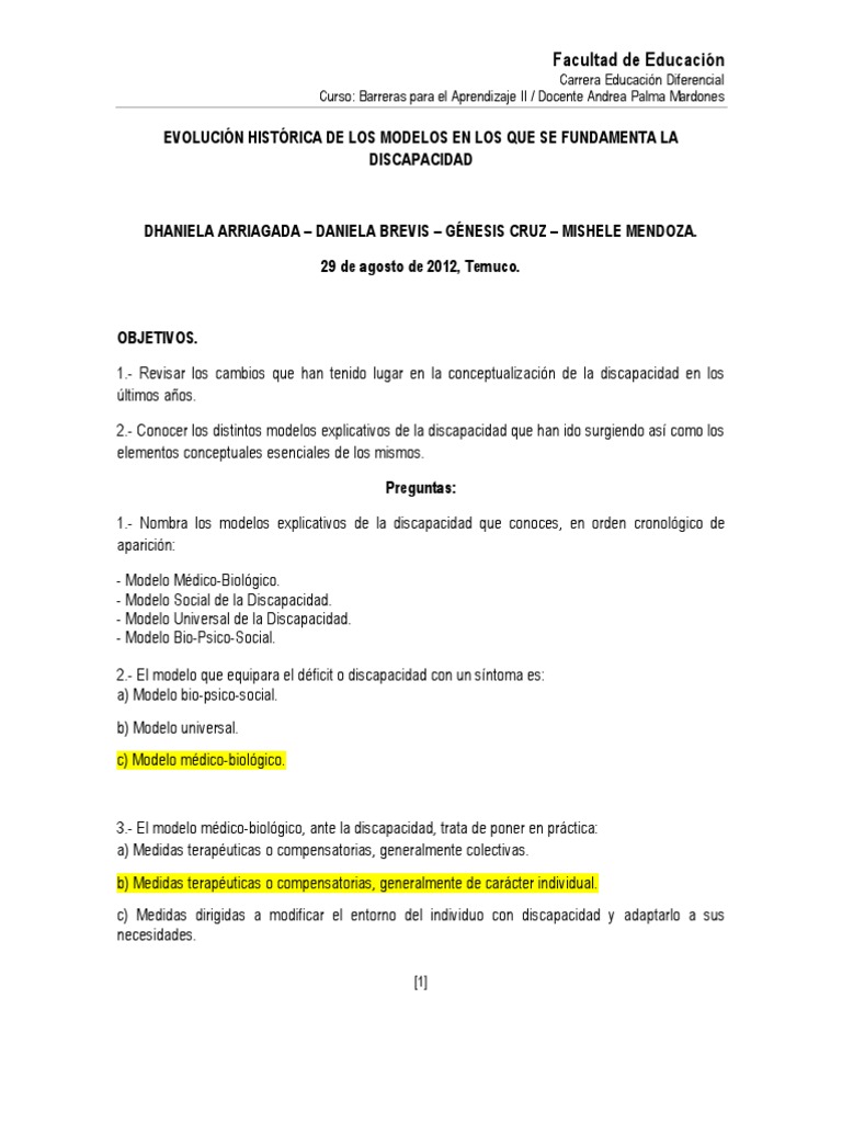 Evolución de Modelos de Discapacidad | PDF | Invalidez | Sociedad