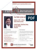Faith Literature: Free Public Lecture and Book Signing