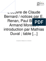 Bernard, Claude (Introdução e Índice Das Obras Completas)