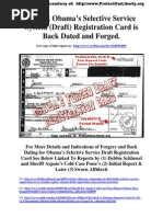 Obama’s Draft Registration Card Forged Per AZ Sheriff Arpaio Investigation and Retired ICE Agent Stephen Coffman